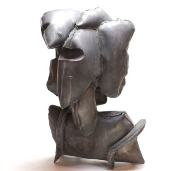 Sculpture titled "bust of the beautif…" by Vilgeniy Melnikov, Original Artwork, Metals