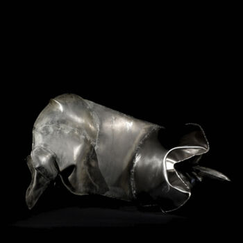 Sculpture titled "The unicorn 2.1" by Vilgeniy Melnikov, Original Artwork, Stainless Steel