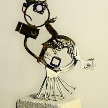 Sculpture titled "Blue bird" by Vilgeniy Melnikov, Original Artwork