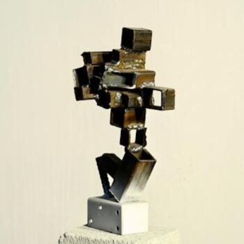 Sculpture intitulée "Running man" par Vilgeniy Melnikov, Œuvre d'art originale, Métaux