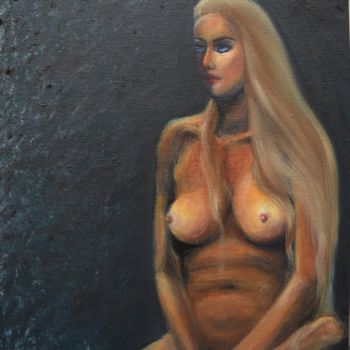 Painting titled "Alien beauty" by Viliana At., Original Artwork, Oil