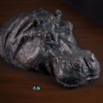 "Hippopotamus" başlıklı Heykel Вильдар Юсупов tarafından, Orijinal sanat, Bronz