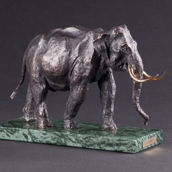Скульптура под названием "Elephant" - Вильдар Юсупов, Подлинное произведение искусства, Бронза