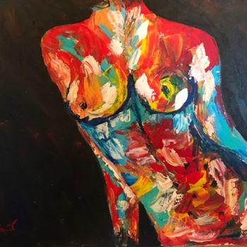 Peinture intitulée "sensualité" par Isabelle Villena, Œuvre d'art originale, Acrylique