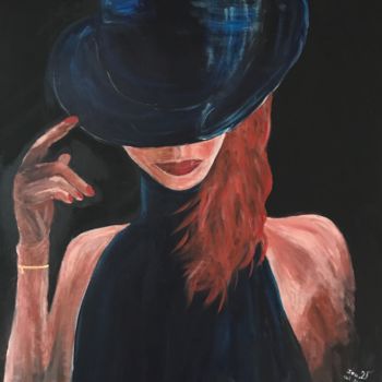 Painting titled "Élégance" by Isabelle Villena, Original Artwork, Acrylic