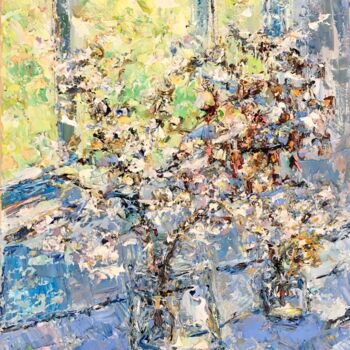 Painting titled "Spring Flowers Bouq…" by Vilma Gataveckiene, Original Artwork, Oil