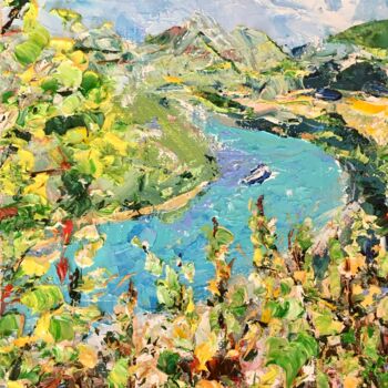 Painting titled "Moselle River Impas…" by Vilma Gataveckiene, Original Artwork, Oil