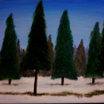 Malarstwo zatytułowany „winter-trees.jpg” autorstwa Vimala V, Oryginalna praca