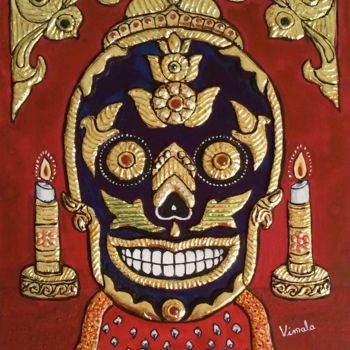 Painting titled "skull-2.jpg" by Vimala V, Original Artwork, Other
