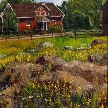 Painting titled "home-sweet-home.jpg" by Vinay Babar, Original Artwork, Oil