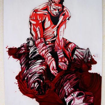 Painting titled "The Punisher" by Ezql, Original Artwork