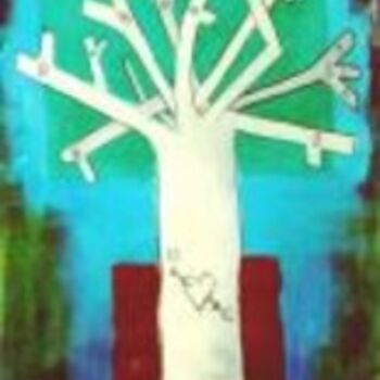 Peinture intitulée "Tree 5" par Christiane Van Marsenille, Œuvre d'art originale, Huile