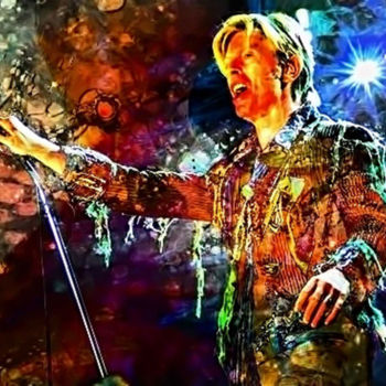 Digitale Kunst mit dem Titel "David Bowie I Conce…" von Vince Dark, Original-Kunstwerk, Digitale Malerei