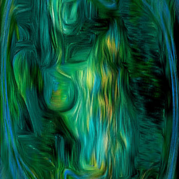 Digitale Kunst mit dem Titel "Nikita-Oil" von Vince Dark, Original-Kunstwerk, Digitale Malerei
