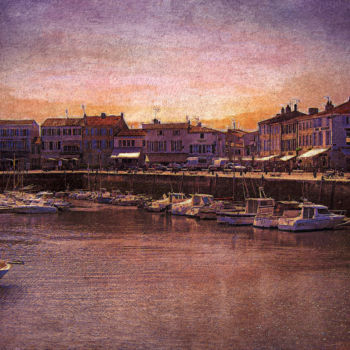 Digital Arts titled "Nuit sur le port" by Vince Dark, Original Artwork, Digital Painting