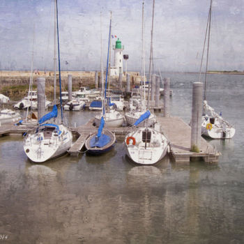 Digitale Kunst mit dem Titel "Port de La Flotte e…" von Vince Dark, Original-Kunstwerk, Digitale Malerei