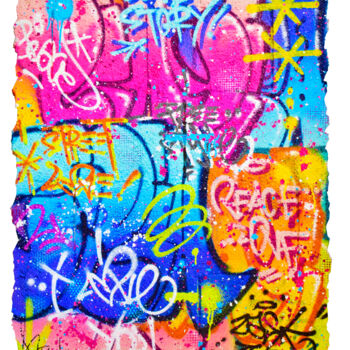 Malerei mit dem Titel "THE STREET IS BEAUT…" von Vincent Bardou, Original-Kunstwerk, Acryl Auf Andere starre Platte montiert