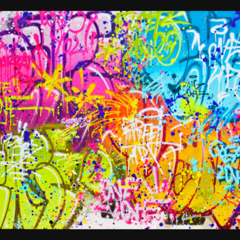 Pintura titulada "STREET ART DETUNED" por Vincent Bardou, Obra de arte original, Pintura al aerosol Montado en Bastidor de c…