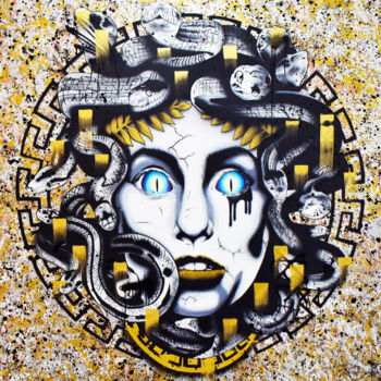 Картина под названием "MEDUSA" - Vincent Bardou, Подлинное произведение искусства, Акрил Установлен на Деревянная рама для н…