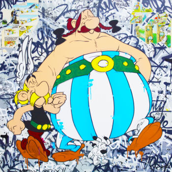 Asterix Et Obelix, Painting by Vincent Bardou