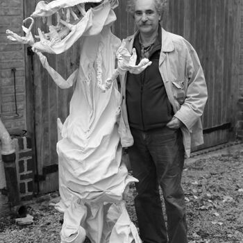 Rzeźba zatytułowany „le crocodile” autorstwa Vincent Bouillat, Oryginalna praca, Drut