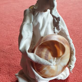 Escultura intitulada "le pélican-escargot" por Vincent Bouillat, Obras de arte originais, Arame