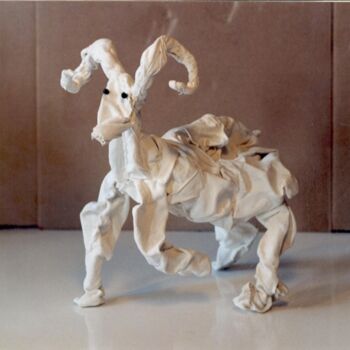 Escultura titulada "le-mouflon-2.jpg" por Vincent Bouillat, Obra de arte original