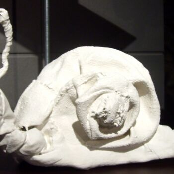 Sculpture intitulée "l'escargot I" par Vincent Bouillat, Œuvre d'art originale, Fil de fer