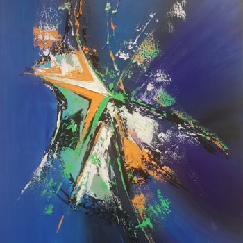 Painting titled "Exploding stella" by Capouv, Original Artwork, Acrylic