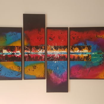 Painting titled "Color mind" by Capouv, Original Artwork, Acrylic