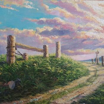 Painting titled "Path" by Vincent Cases, Original Artwork, Acrylic