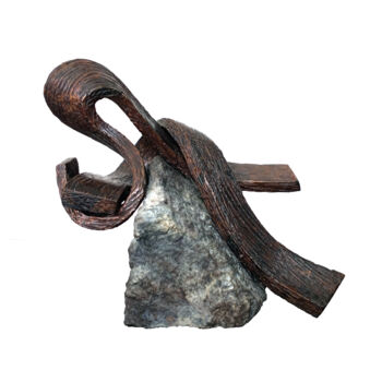 Skulptur mit dem Titel "Main dans la Main I" von Vincent Champion-Ercoli, Original-Kunstwerk, Bronze
