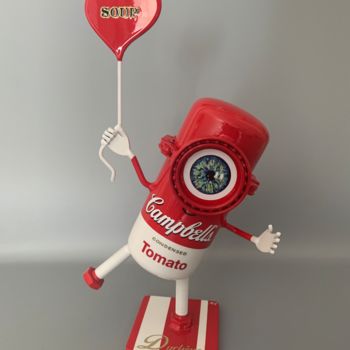 Sculpture intitulée "Minion Tomato Soup…" par Vincent Duchêne, Œuvre d'art originale, Acier inoxydable