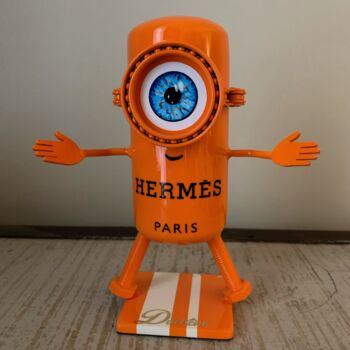 제목이 "Minion - Hermès"인 조형물 Vincent Duchêne로, 원작, 스테인레스 스틸