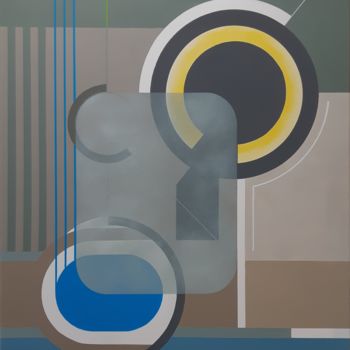 Картина под названием "Abstraction géométr…" - Vincent Faus, Подлинное произведение искусства, Акрил