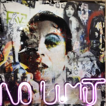 拼贴 标题为“gainsbourg no limit” 由Vincent Gachaga, 原创艺术品, 拼贴