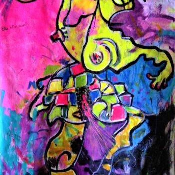 Painting titled "Danseuse" by Demonsigny, Original Artwork, Acrylic