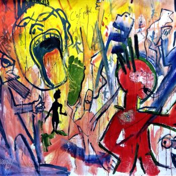 Painting titled "C'el pied !" by Demonsigny, Original Artwork, Acrylic