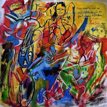 Pittura intitolato "Je suis Charlie" da Demonsigny, Opera d'arte originale, Acrilico