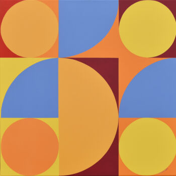 Картина под названием "Sketch of circles 2" - Vincent Huot, Подлинное произведение искусства, Акрил Установлен на Деревянная…
