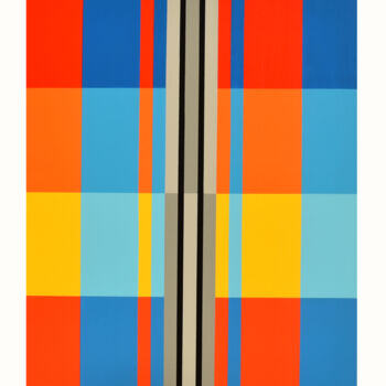 Malerei mit dem Titel "Tension de couleurs…" von Vincent Huot, Original-Kunstwerk, Acryl Auf Keilrahmen aus Holz montiert