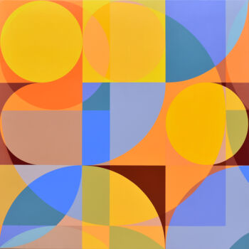 Картина под названием "SKETC OF CIRCLES # 5" - Vincent Huot, Подлинное произведение искусства, Акрил Установлен на Деревянна…