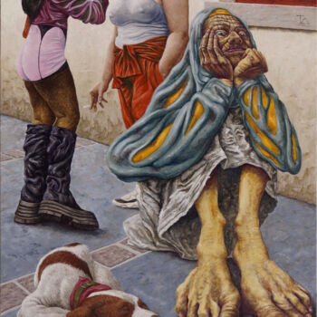 Pintura titulada "Oubliée" por Vincent Lacroix, Obra de arte original, Oleo