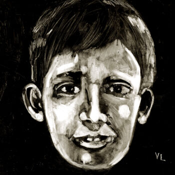 Картина под названием "Boy" - Vincent Lignereux, Подлинное произведение искусства, Масло