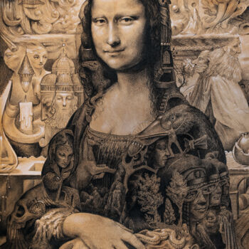 图画 标题为“Mona une Femme de s…” 由Vincent Marit, 原创艺术品, 石墨