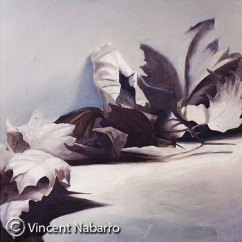 Peinture intitulée "Feuilles mortes" par Vincent Nabarro, Œuvre d'art originale