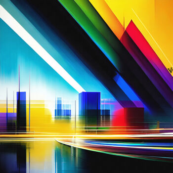 Цифровое искусство под названием ""City of tomorrow"" - Vincent Oriol, Подлинное произведение искусства, Цифровая живопись У…