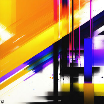 Цифровое искусство под названием "Sunrise" - Vincent Oriol, Подлинное произведение искусства, Цифровая живопись Установлен н…