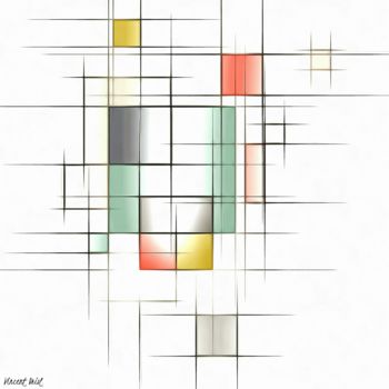 Цифровое искусство под названием "Série GEO2" - Vincent Oriol, Подлинное произведение искусства, Цифровая живопись