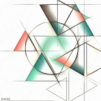Digitale Kunst mit dem Titel "Série GEO7" von Vincent Oriol, Original-Kunstwerk, Digitale Malerei